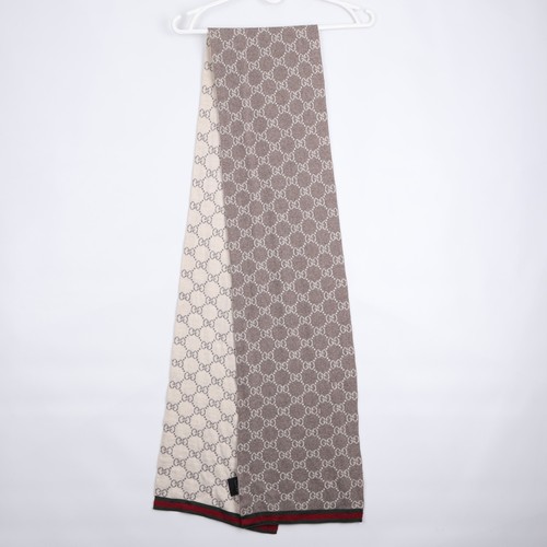 Gucci monogram scarf wool - gg,