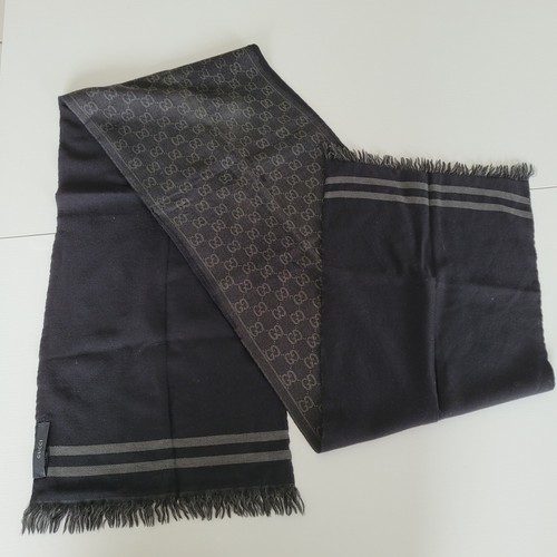 Gucci monogram wool scarf - wool,