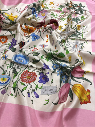 Gucci silk scarf - gucci, pink