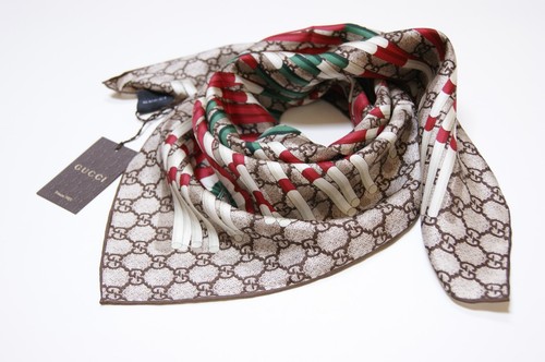 Unisex gucci silk scarf - scarf, green