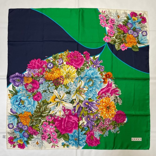 Gucci silk scarf - silk, green
