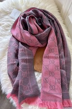 Sciarpa jacquard Gucci GG rosa