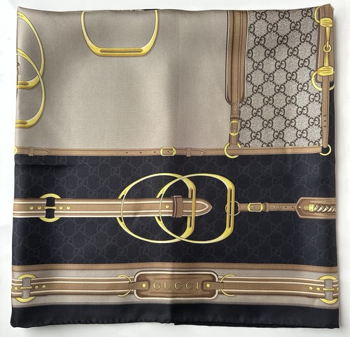 Gucci silk scarf logo - silk,