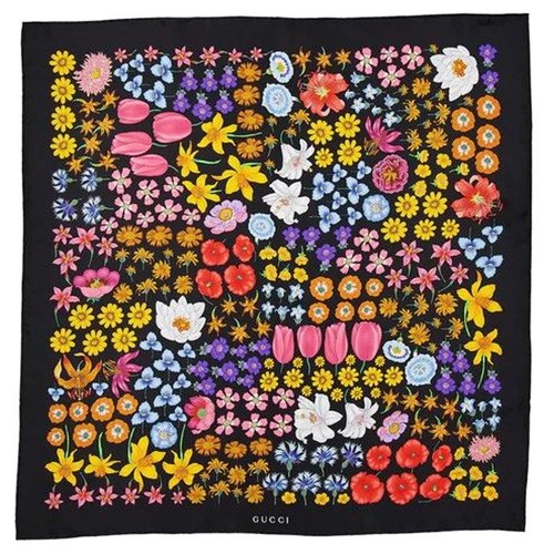 New gucci black floral print - black,